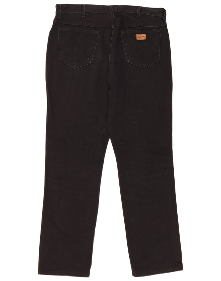 Wrangler Herren Texas Straight Jeans W38 L34 Schwarze Baumwolle