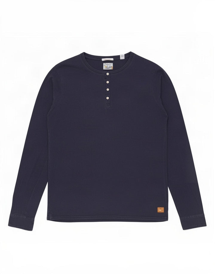 Scotch & Soda Herren-Oberteil, langärmelig, groß, marineblau, Baumwolle