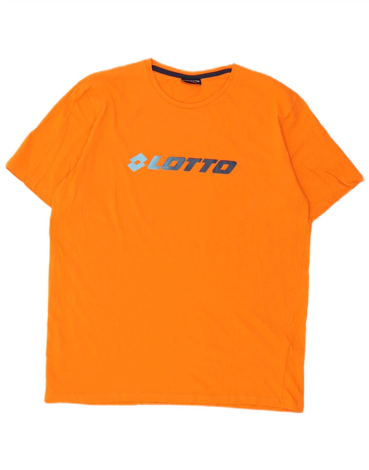 Lotto Herren Grafik-T-Shirt-Oberteil Mittelorange