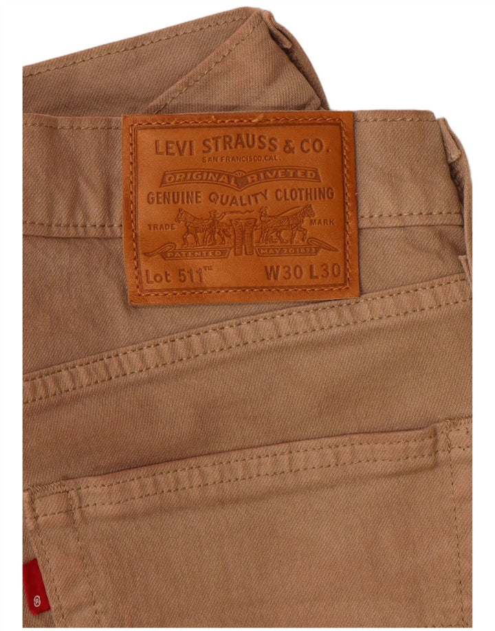 Levi's Herren 511 Slim Jeans W30 L30 Beige Baumwolle