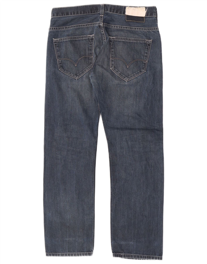 Levi's Herren 504 Straight Jeans W32 L27 Blaue Baumwolle