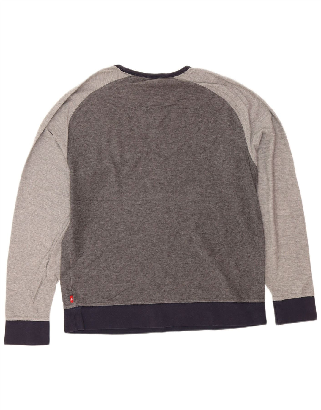 IZOD Herren-Sweatshirt-Pullover aus mittelgrauer Colourblock-Baumwolle