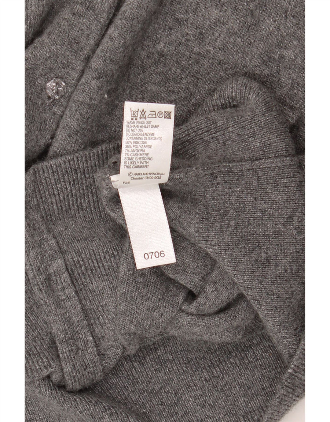 Marks & Spencer Damen-Cardigan-Pullover UK 22 3XL Graue Viskose
