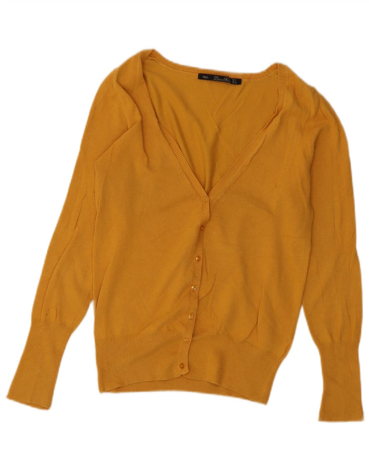 Zara Damen-Cardigan-Pullover UK 10 Small Gelb