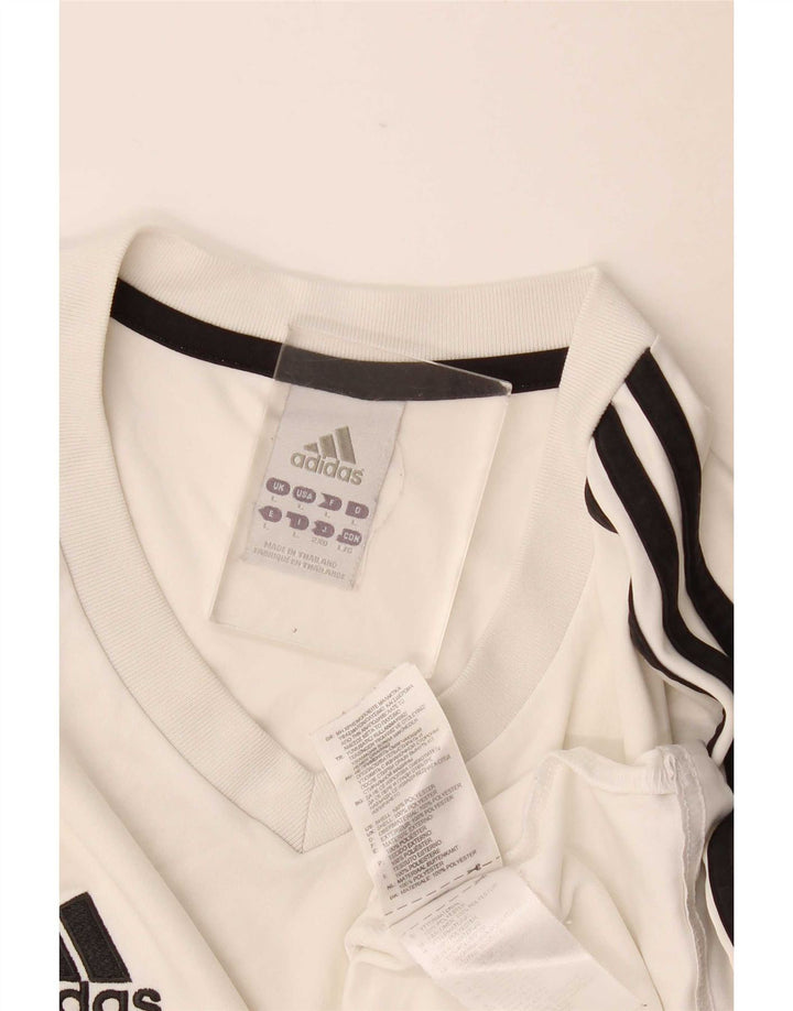 Adidas Herren Climalite T-Shirt Top Large Weiß Polyester
