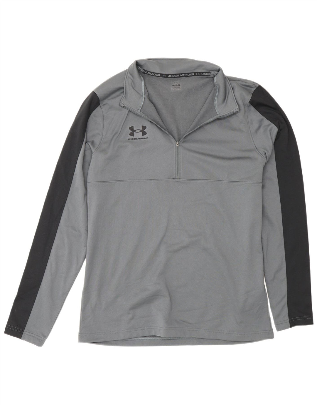 Under Armour Herren-Pullover-Trainingsanzugoberteil mit Reißverschluss, Größe L, Grau, Farbblock
