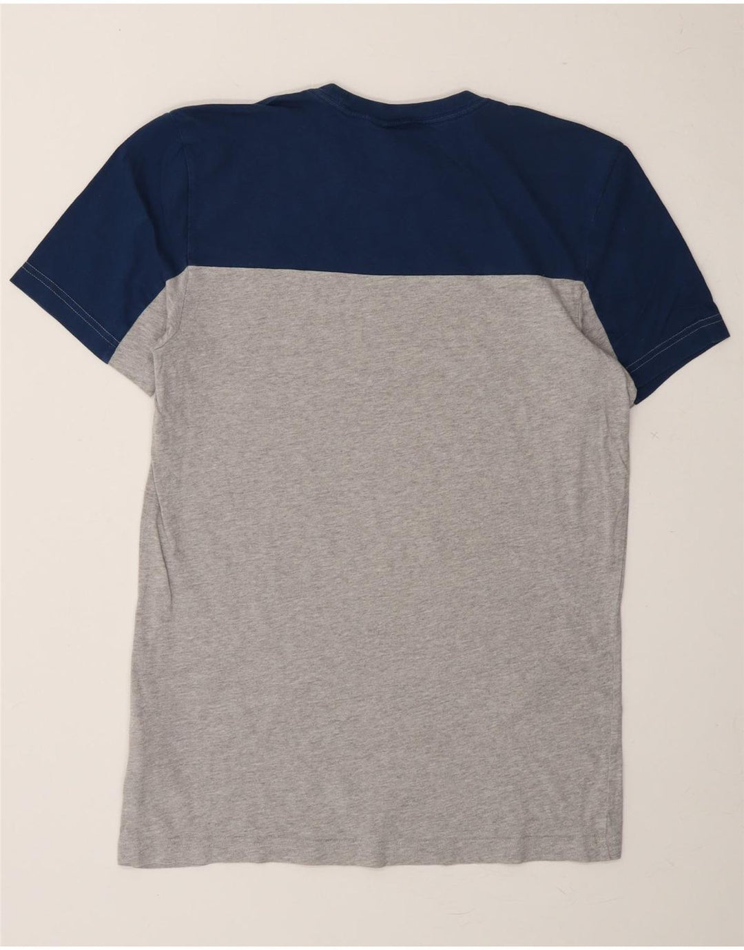 ADIDAS Mens Graphic T-Shirt Top Medium Grey Colourblock Cotton Vintage Adidas and Second-Hand Adidas from Messina Hembry 
