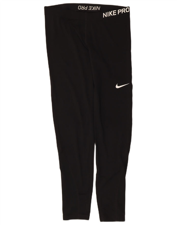 Nike Damen Dri Fit Graphic Leggings UK 18 XL Schwarz