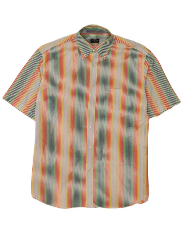 Paul & Shark Herren-Kurzarmhemd, Größe 44, XL, mehrfarbig, Nadelstreifen