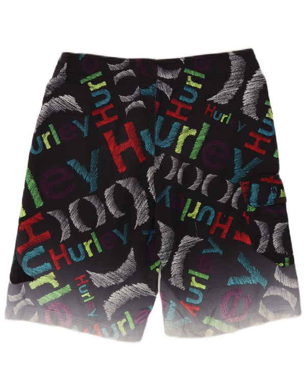 Hurley Herren Badeshorts mit Grafik, Mittelschwarzes Polyester