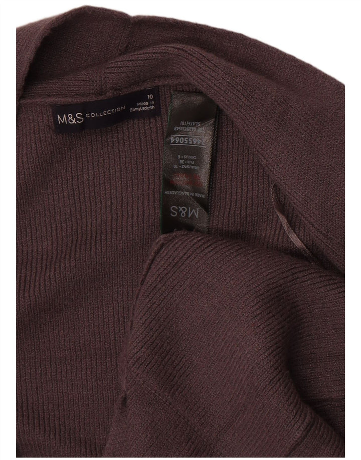 Marks & Spencer Damen Longline-Cardigan-Pullover UK 10 Small Lila