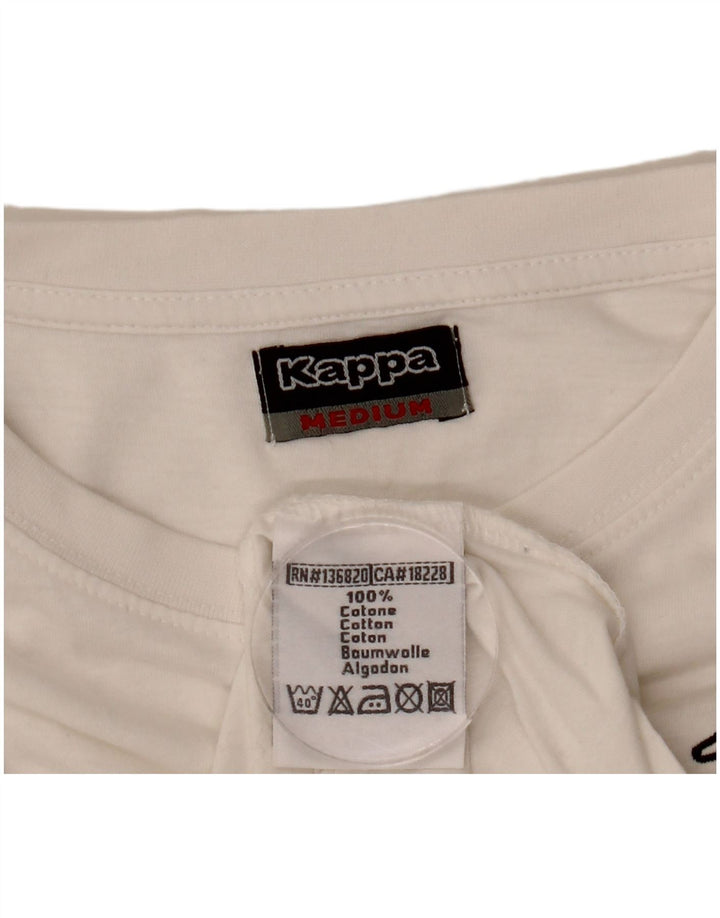 Kappa Herren T-Shirt Top aus mittelweißer Baumwolle