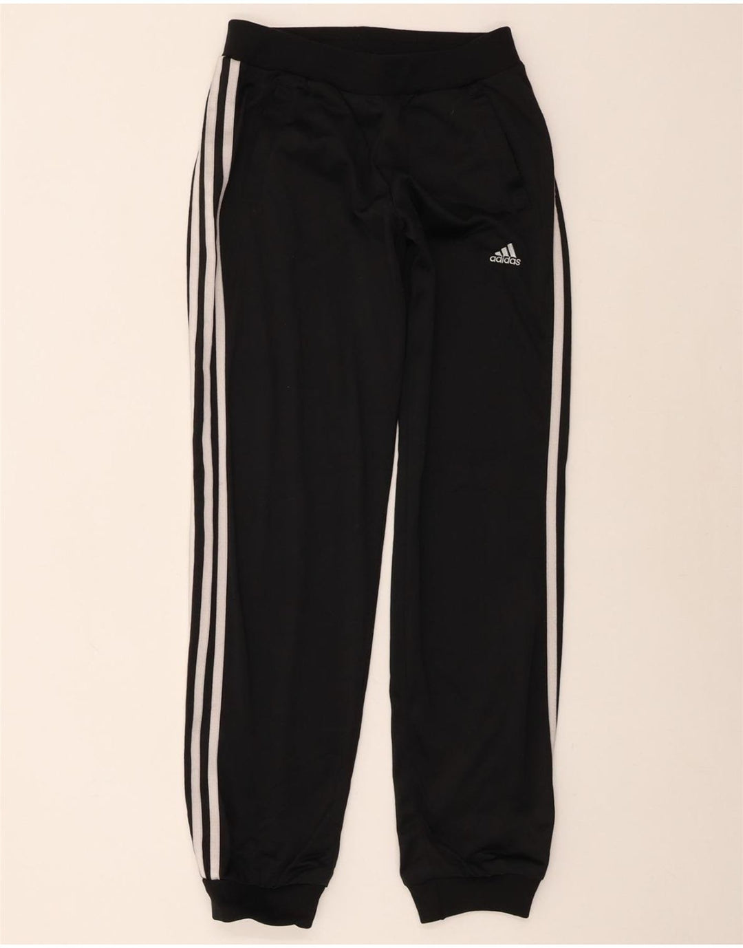 ADIDAS Damen Trainingshose Jogger UK 16 Large Schwarz Polyester