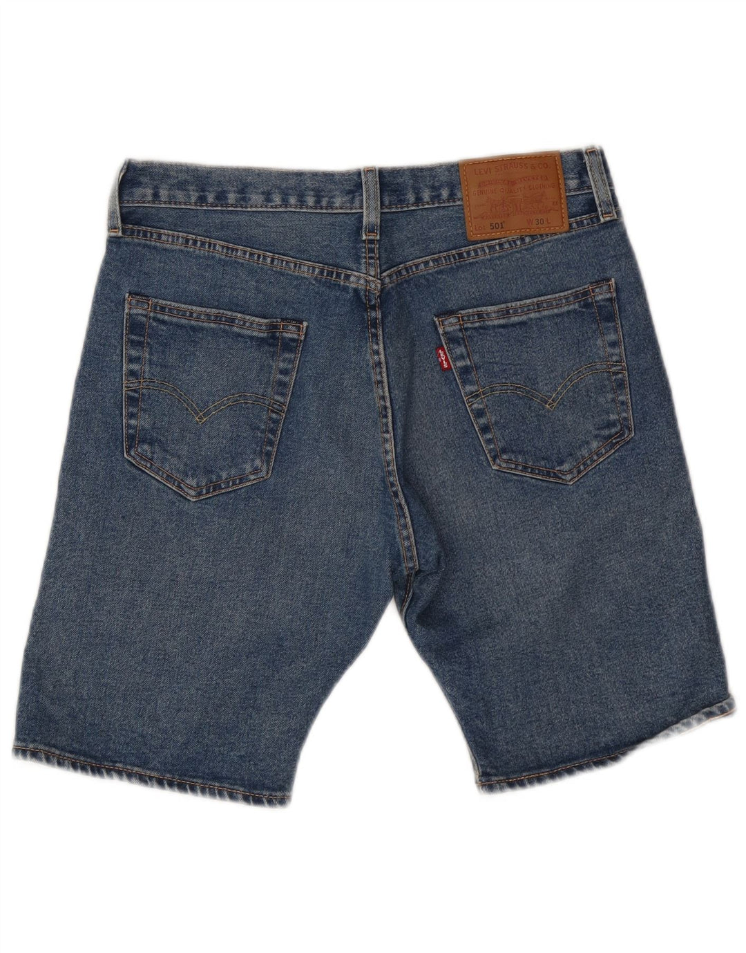 LEVI'S Herren 501 Denim Shorts W30 mittelblaue Baumwolle