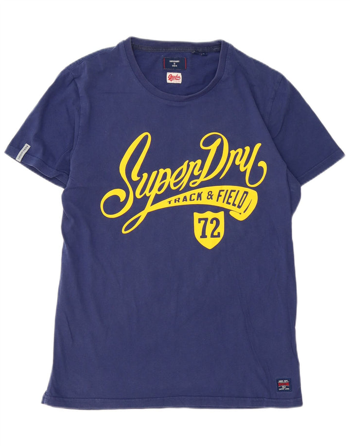 Superdry Herren-T-Shirt mit Grafik, Größe L, Marineblau, Baumwolle