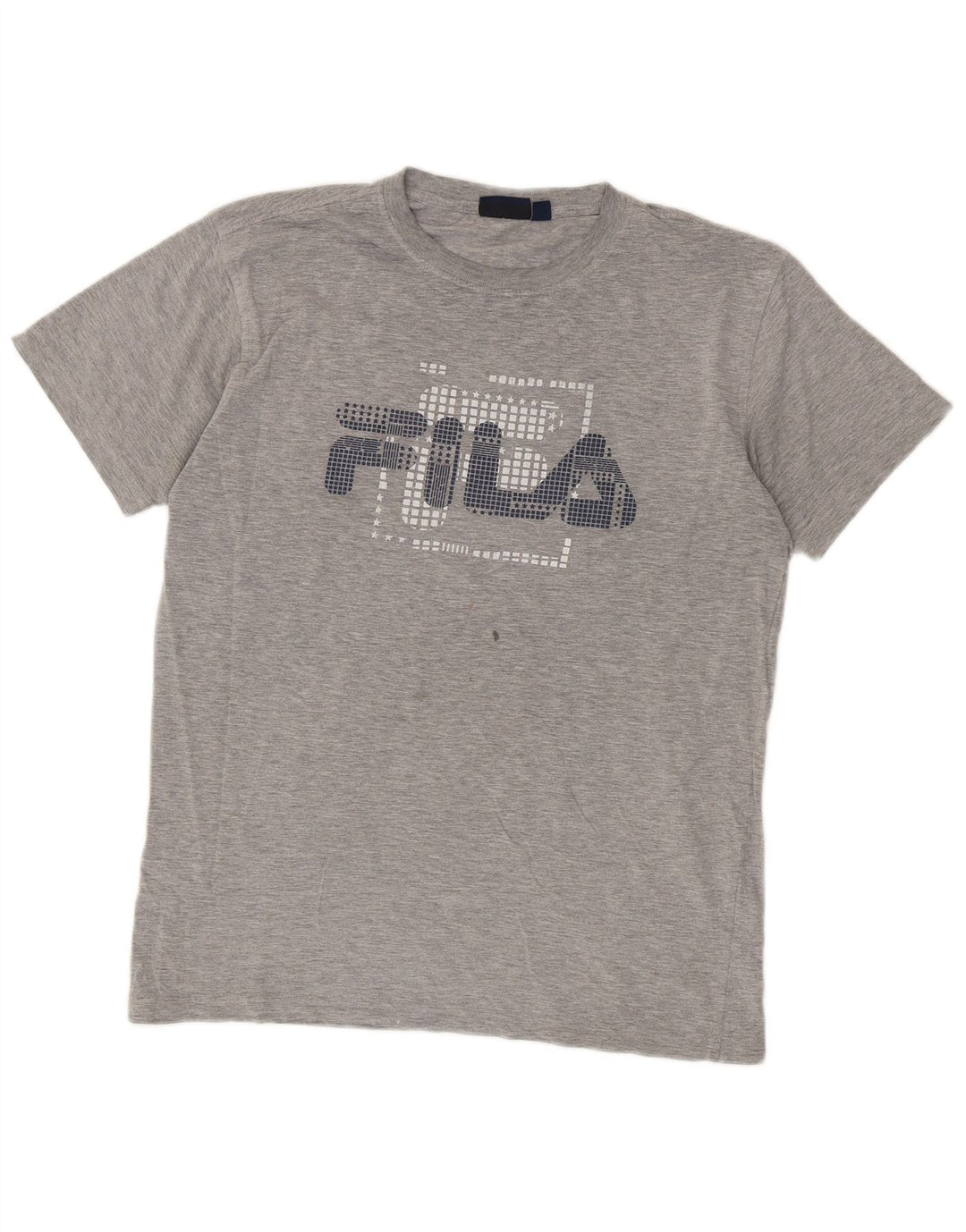 Fila Herren Grafik-T-Shirt-Oberteil aus mittelgrauer Baumwolle