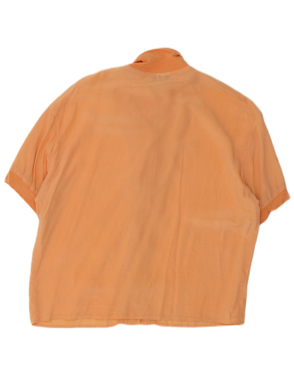 Belfe & Womens Kurzarm-Hemdbluse IT 46 Große rosa Seide