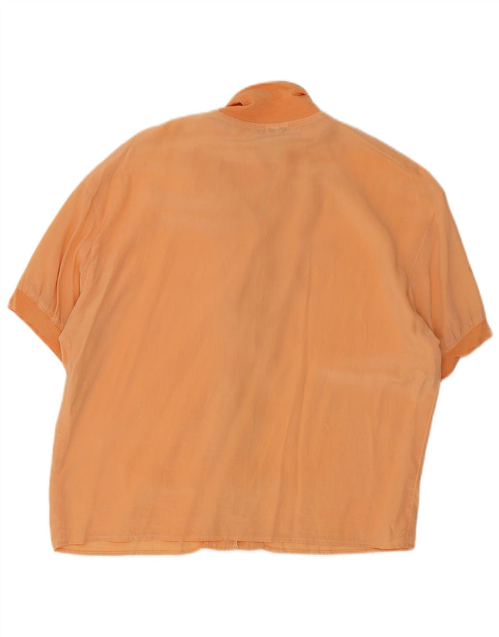 Belfe & Womens Kurzarm-Hemdbluse IT 46 Große rosa Seide