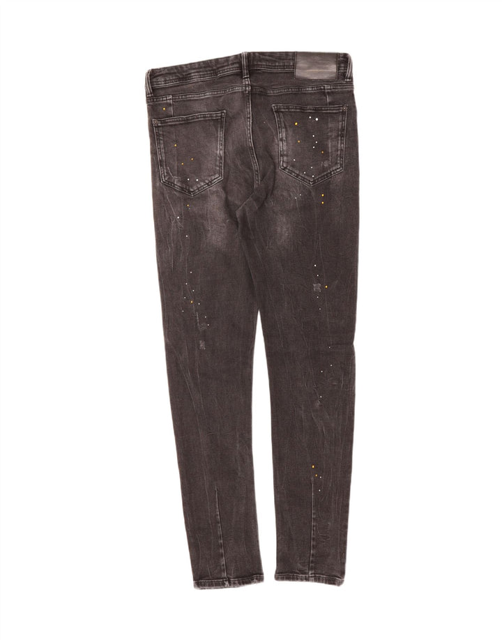 ZARA Mens Slim Jeans EU 42 Large W32 L32 Grey Spotted Cotton Vintage Zara and Second-Hand Zara from Messina Hembry 