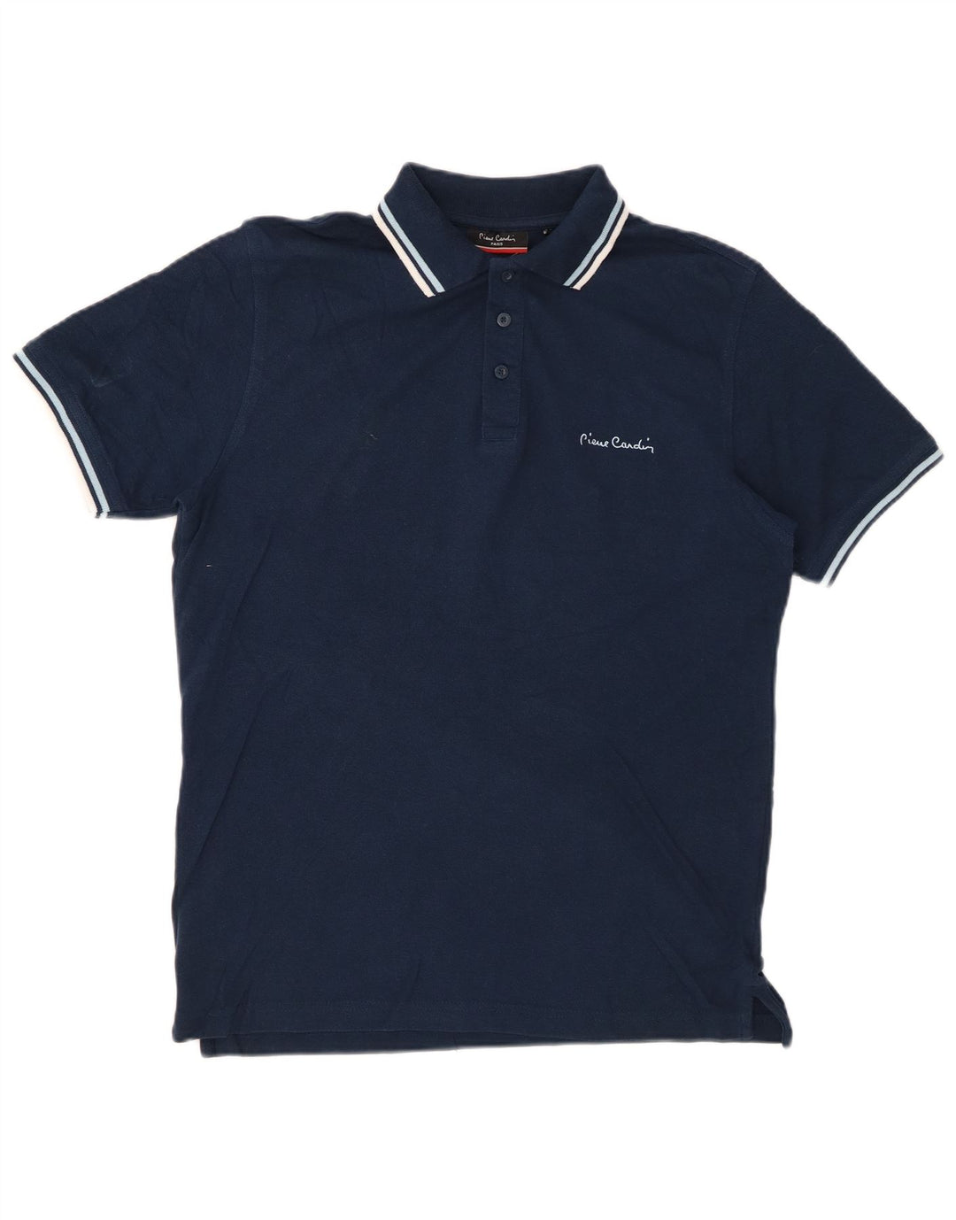 Pierre Cardin Herren-Poloshirt mit normaler Passform, mittelmarineblaue Baumwolle