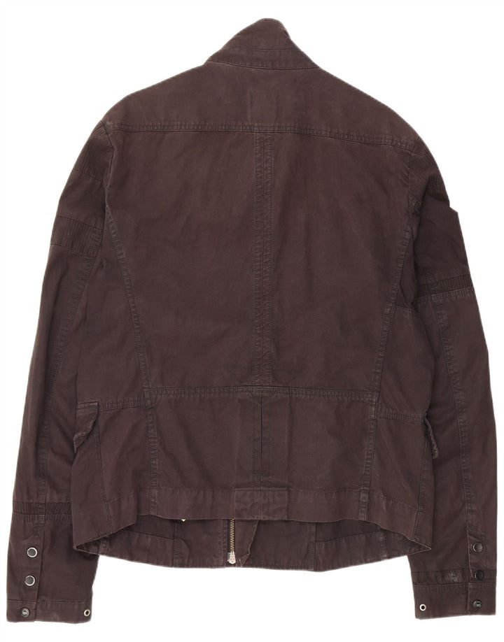 Diesel Damen Utility-Jacke UK 18 XL Schwarz Baumwolle