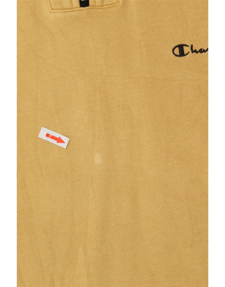 CHAMPION Herren-Sweatshirt mit Reißverschluss am Hals, groß, beige Baumwolle