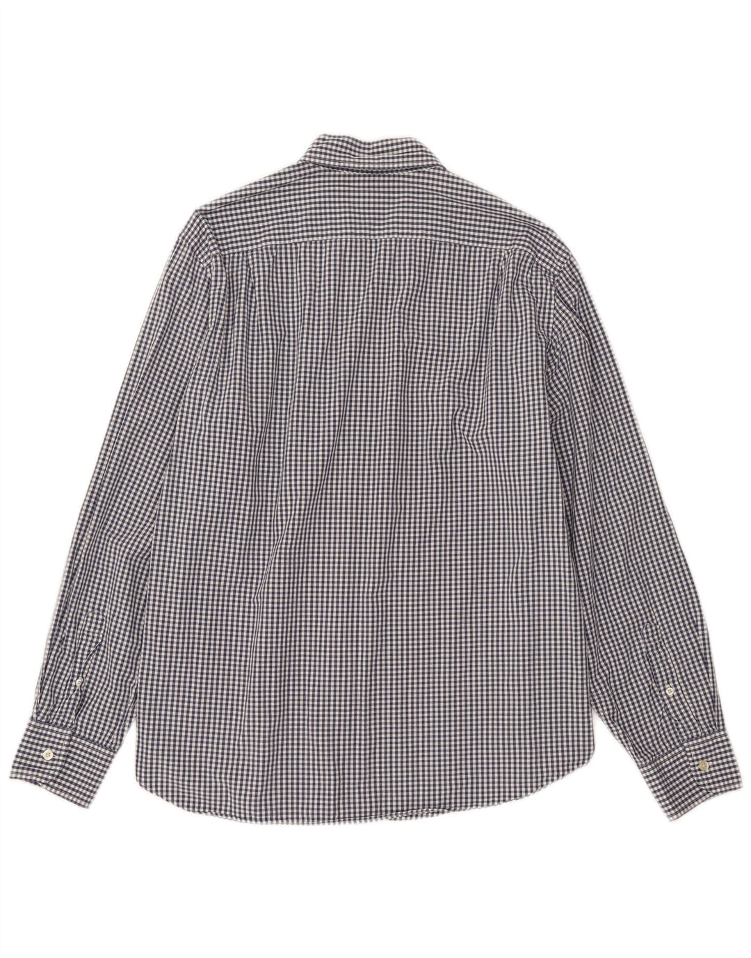 J. CREW Herren-Hemd mit maßgeschneiderter Passform, groß, marineblau, Gingham-Baumwolle
