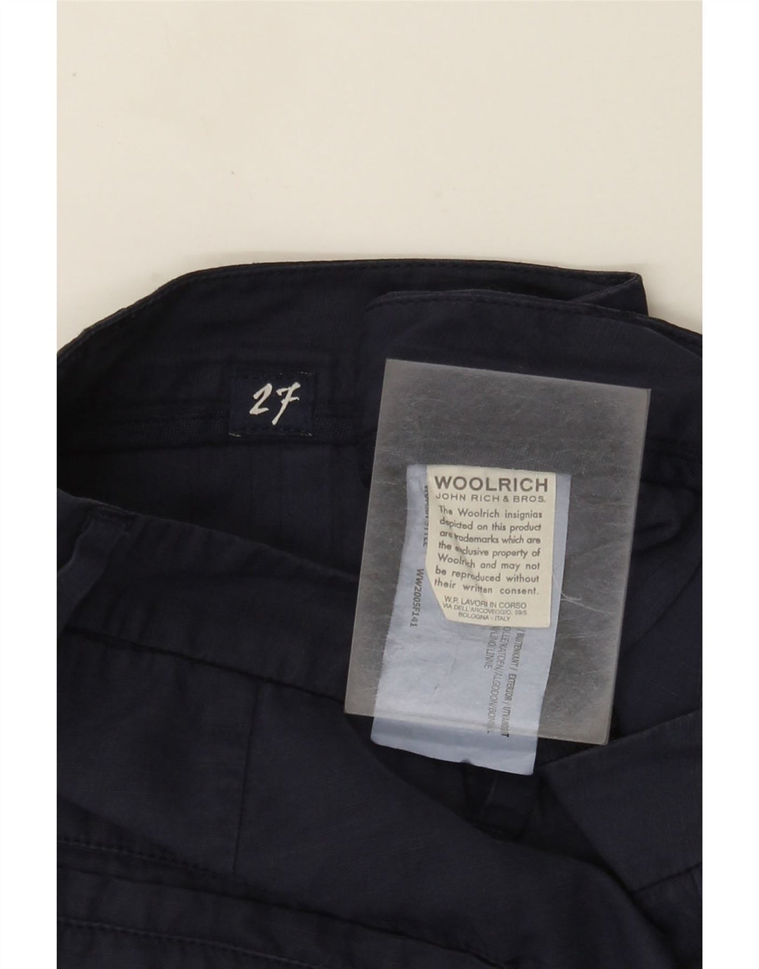 Woolrich Slim Chino-Hose für Damen, W27 L26, marineblaue Baumwolle