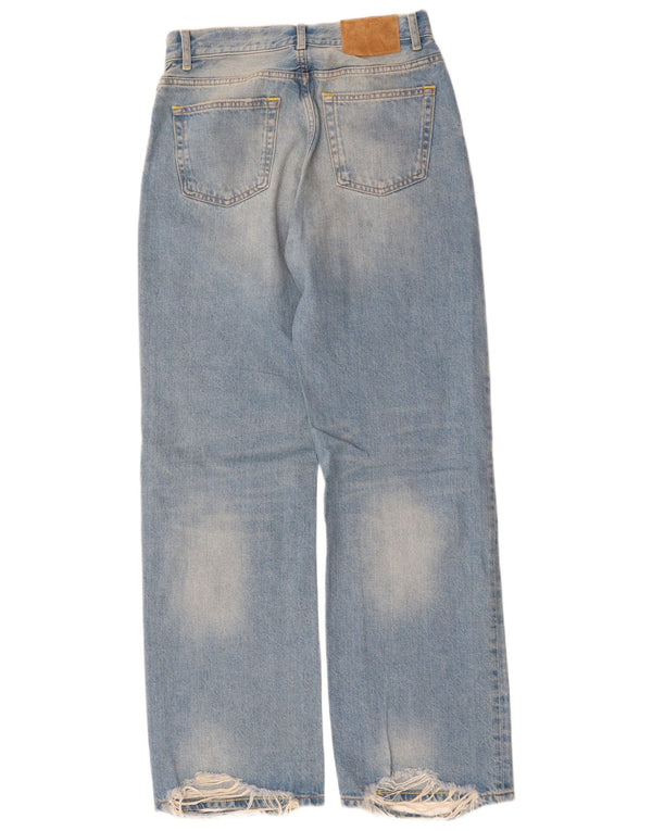 ZARA Herren Distressed Straight Jeans EU 38 Small W30 L33 Blau