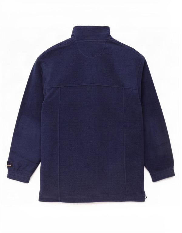 Adidas Herren-Fleecepullover mit Reißverschluss, UK 40/42, mittelmarineblaues Polyester