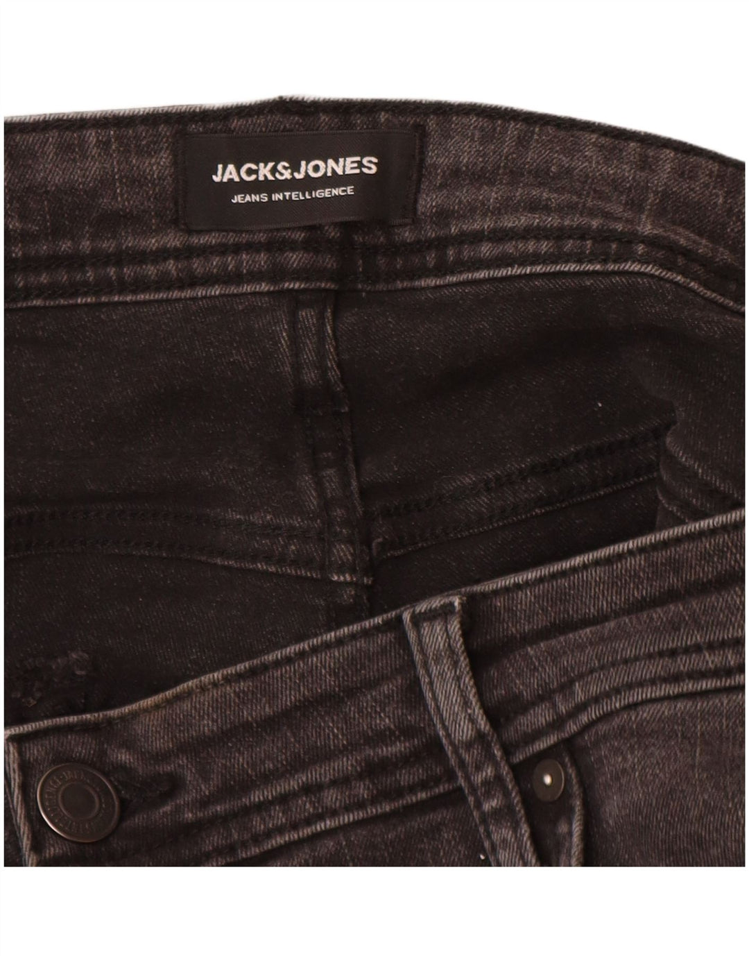 Jack & Jones Herren Slim Jeans W38 L32 Graue Baumwolle