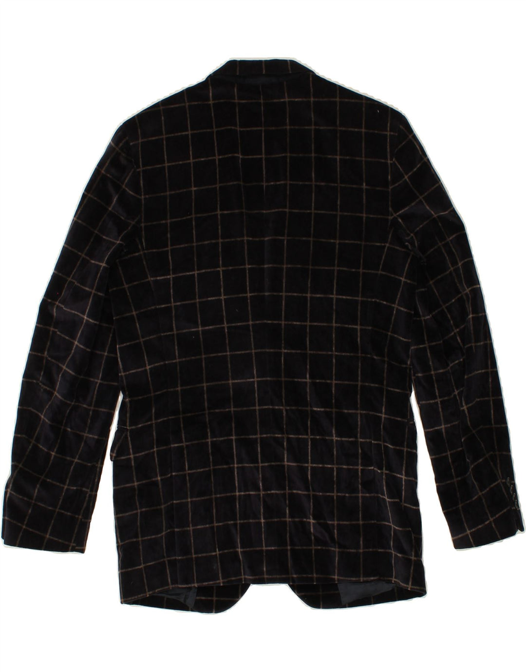 ERMENEGILDO ZEGNA Herren 2-Knopf-Blazerjacke IT 46 Small Navy Blue Check