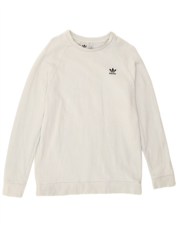 Adidas Herren Sweatshirt Pullover mittelblaue Baumwolle