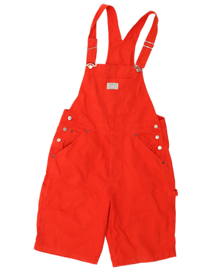 Levi's Damen-Latzhose, Denim-Shorts, Größe L, W36, rote Baumwolle