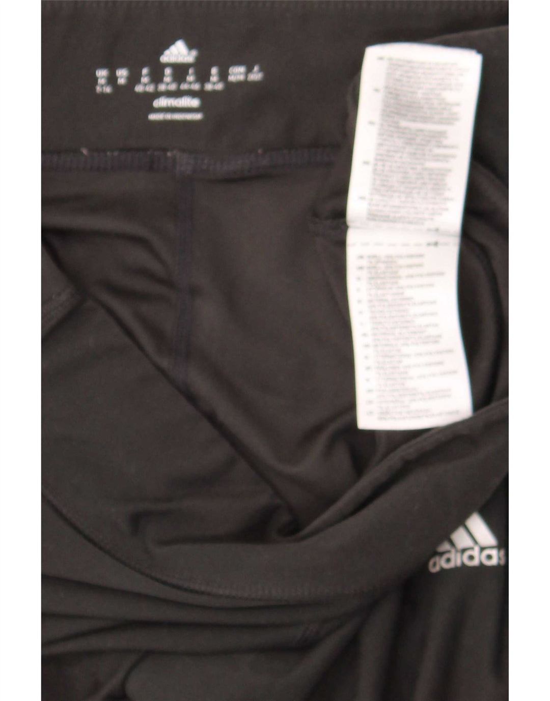 Adidas Damen Graphic Leggings UK 12 W30 L25 Schwarz Polyester