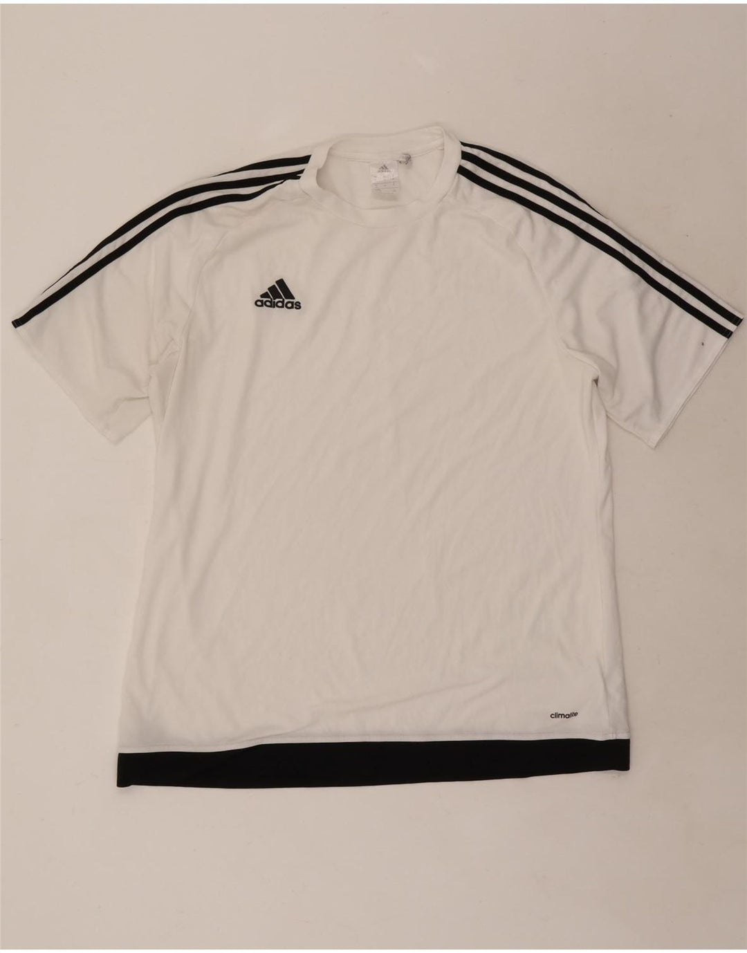 Adidas Herren Climalite T-Shirt Top XL Weiß Colourblock Polyester