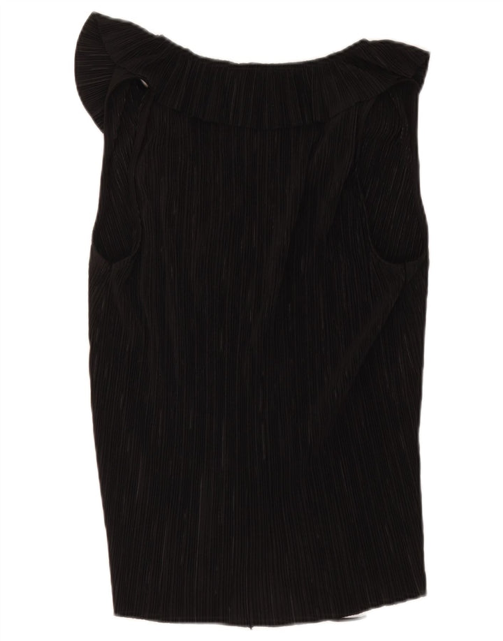 Ärmelloses Blusenoberteil für Damen von Zara, UK 12, Mittelschwarz, Polyester