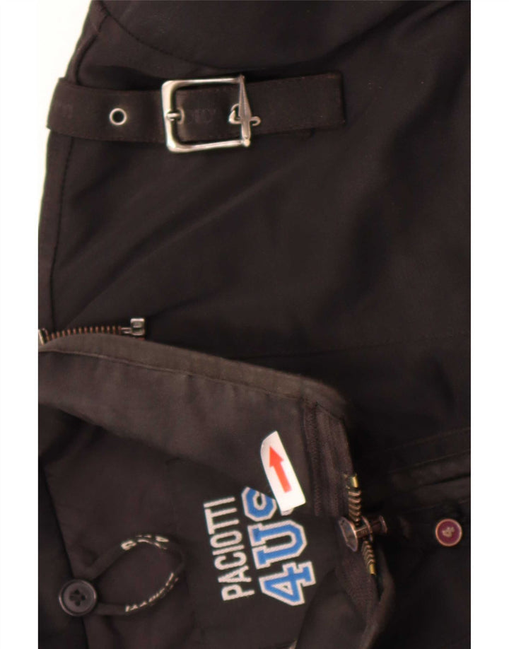 Cesare Paciotti 4US Herren Utility Jacke UK 40 Large Schwarz Polyamid