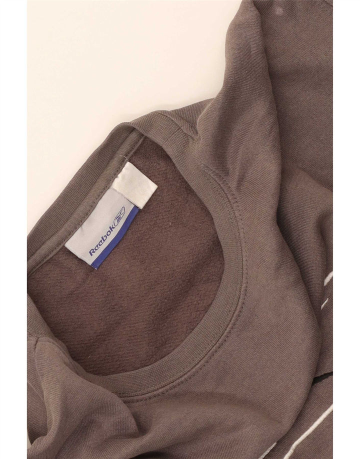 Reebok Herren Grafik-Sweatshirt-Pullover Mittelgrauer Farbblock
