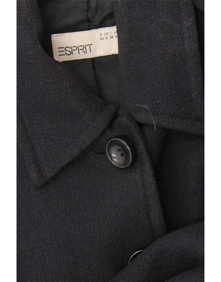 Esprit Damen Mantel UK 8 Small Marineblau Baumwolle