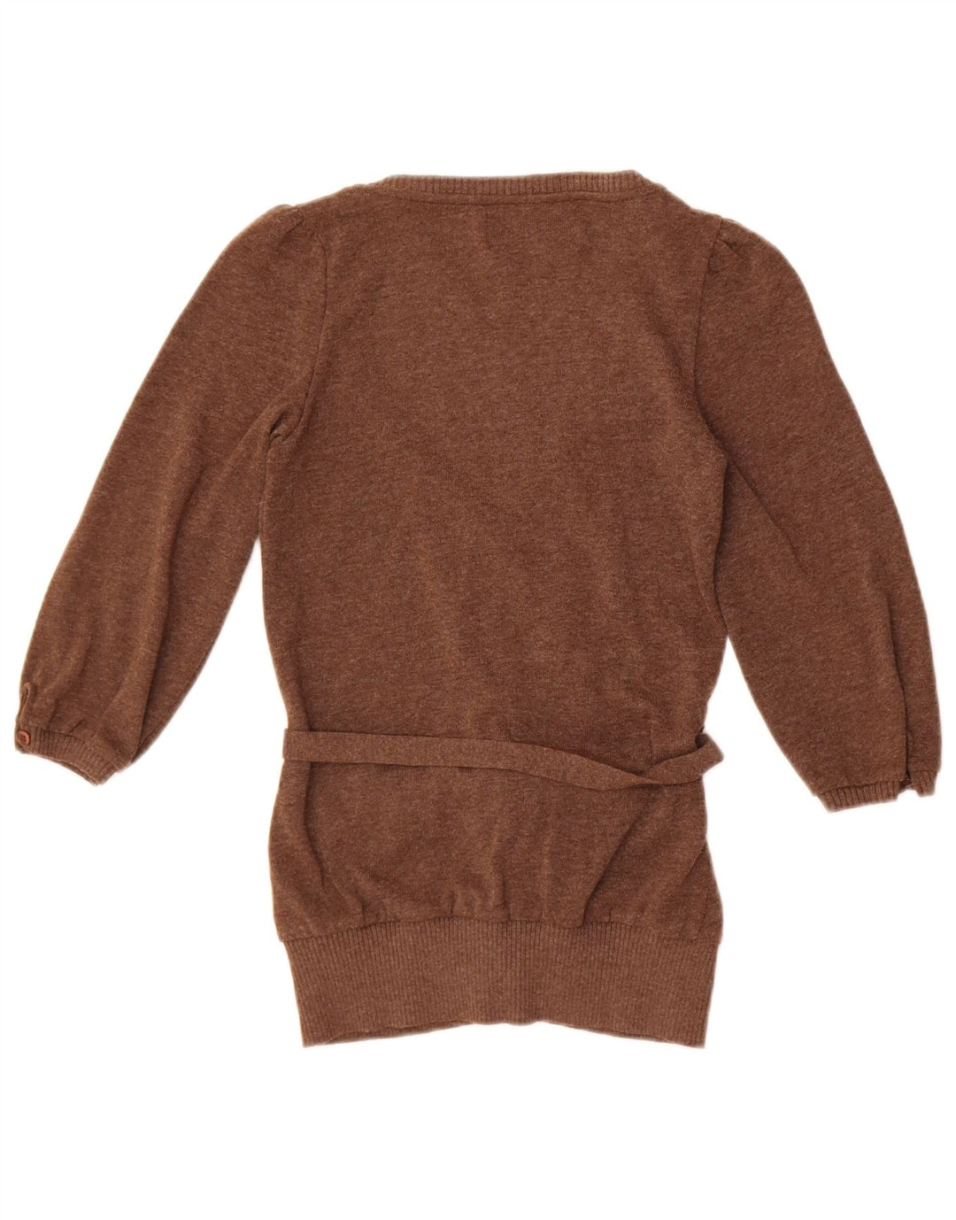 Zara Damen-Cardigan mit 3/4-Ärmeln, UK-Gr. 12, Mittelbraun
