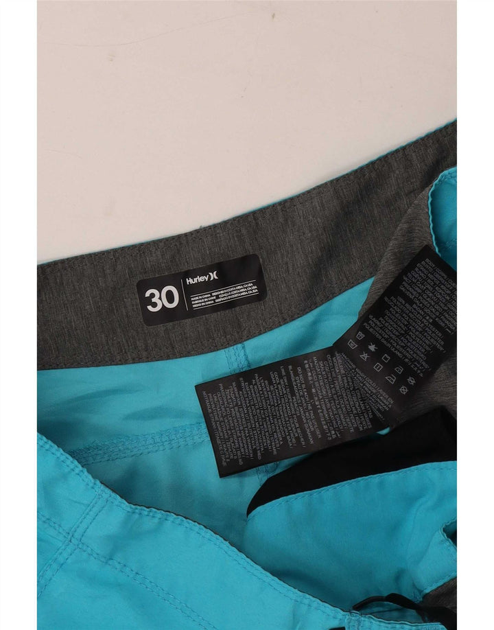 Hurley Herren-Badeshorts aus mittelblauem Polyester