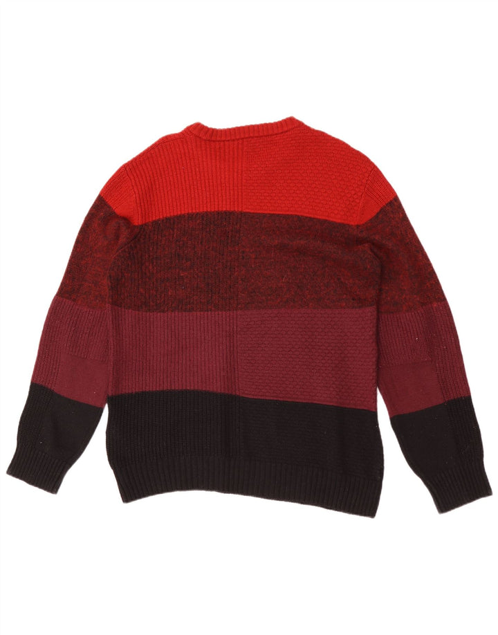 Diesel Herren-Pullover mit Rundhalsausschnitt, mittelgroß, mehrfarbig, Farbblock
