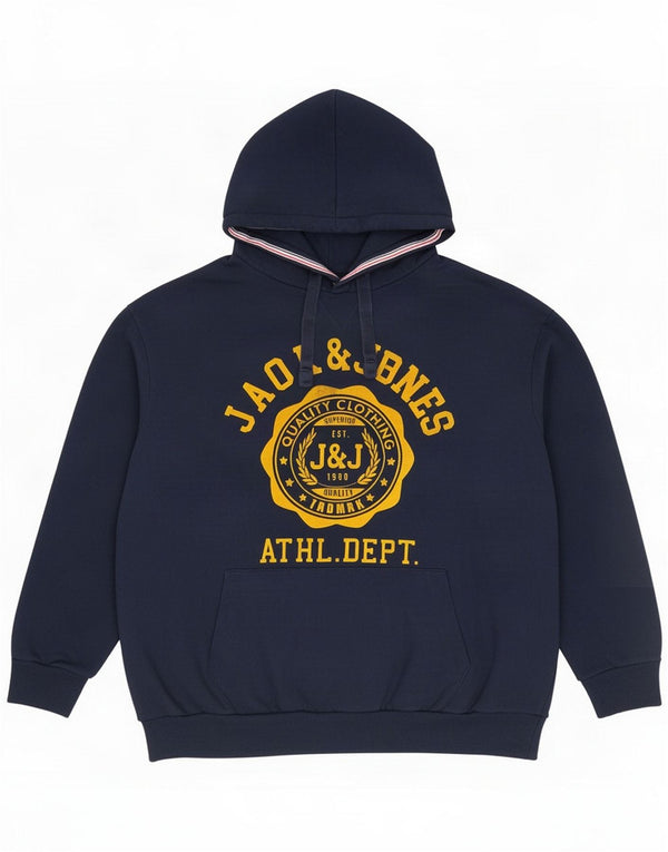 Jack & Jones Herren Graphic Hoodie Pullover 3XL Marineblaue Baumwolle