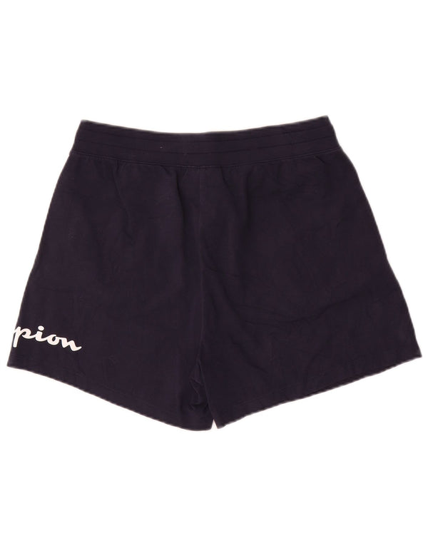 Champion Damen Graphic Sport Shorts Medium Marineblau Baumwolle