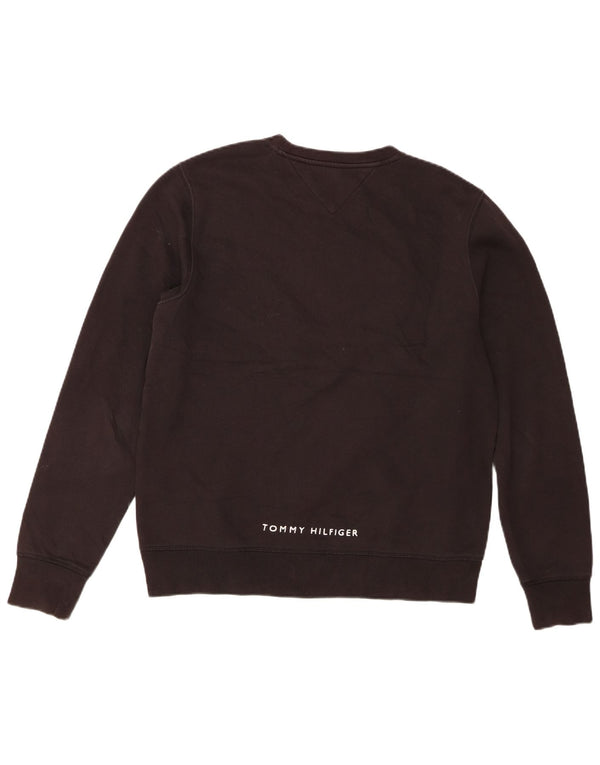 Tommy Hilfiger Herren-Sweatshirt mit Grafik, mittlere schwarze Baumwolle