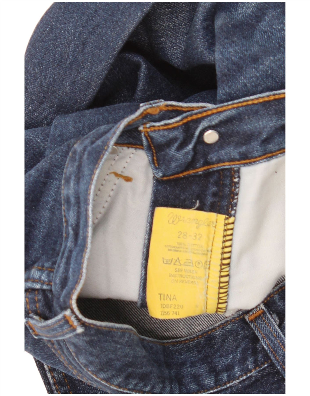Wrangler Herren Bootcut Jeans W28 L32 Marineblau Baumwolle