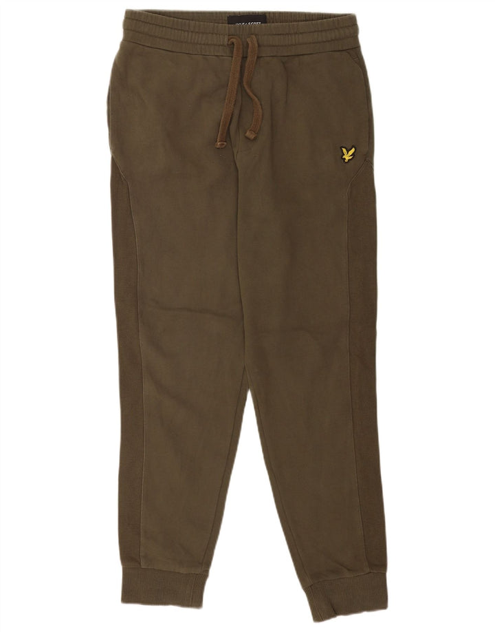 Lyle & Scott Herren-Trainingshose, Jogginghose, Größe S, grüne Baumwolle