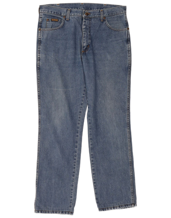 Wrangler Herren Straight Jeans W36 L34 Blaue Baumwolle