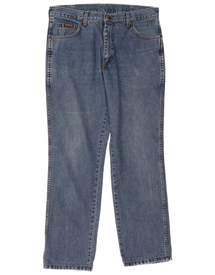 Wrangler Herren Straight Jeans W36 L34 Blaue Baumwolle